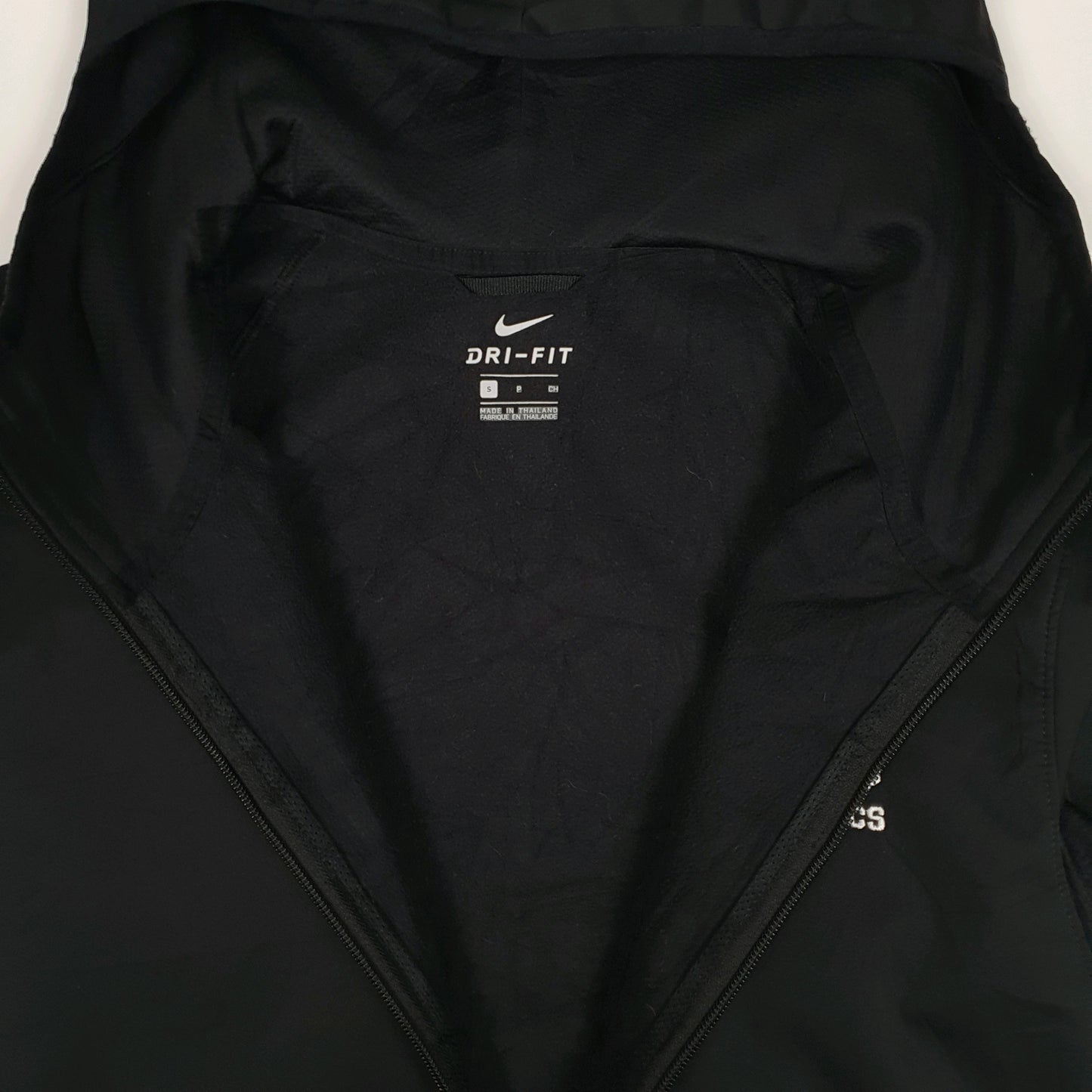 Mens Black Nike Dri Fit Longline Trench Crewneck Coat