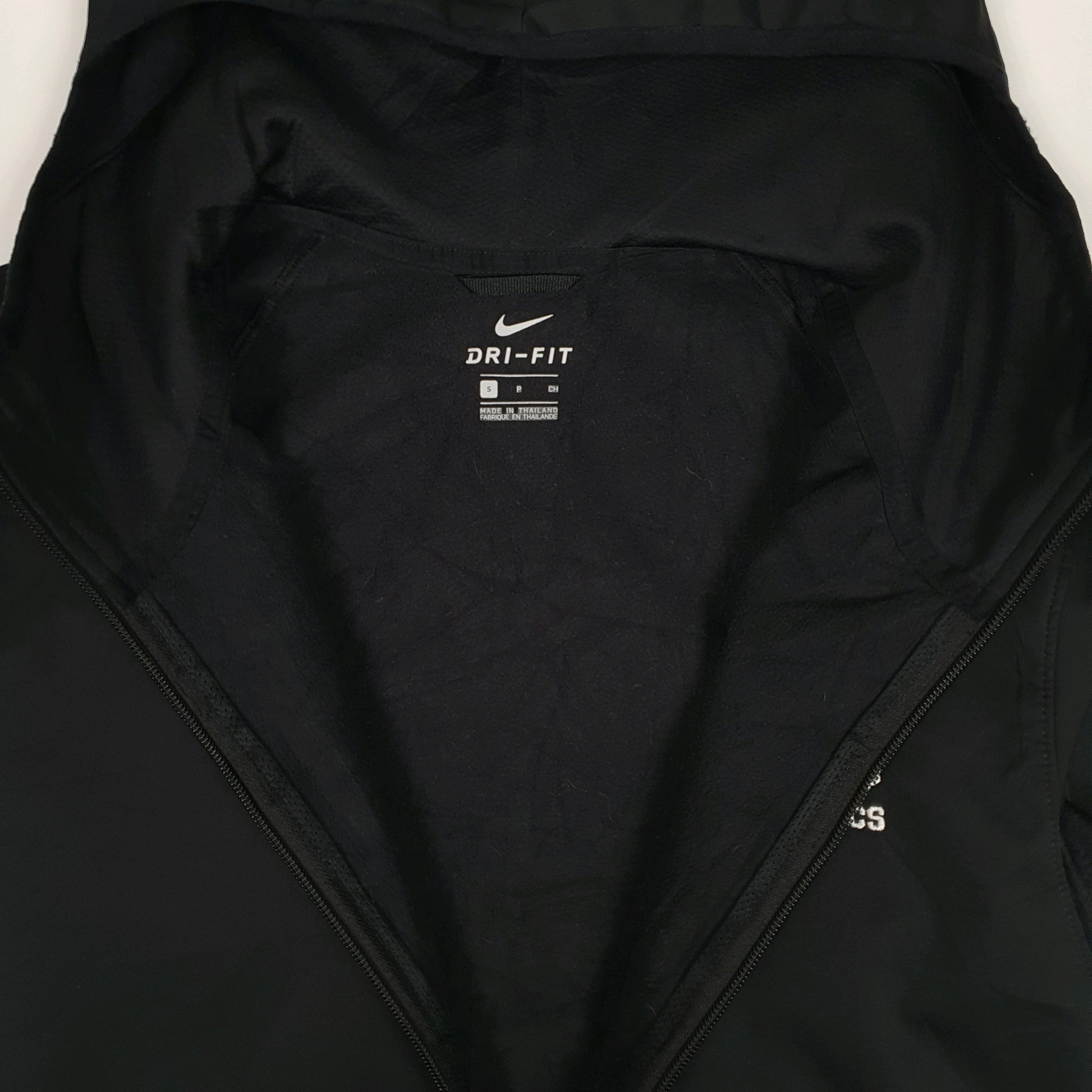 Mens Black Nike Dri Fit Longline Trench Crewneck Coat