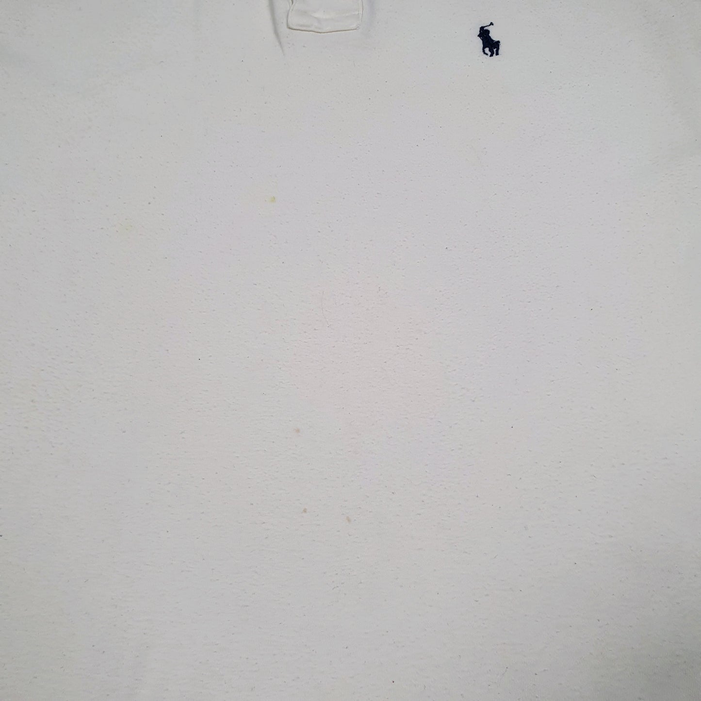 Mens Cream Polo Ralph Lauren Vintage 90s Hoodie Polo Shirt