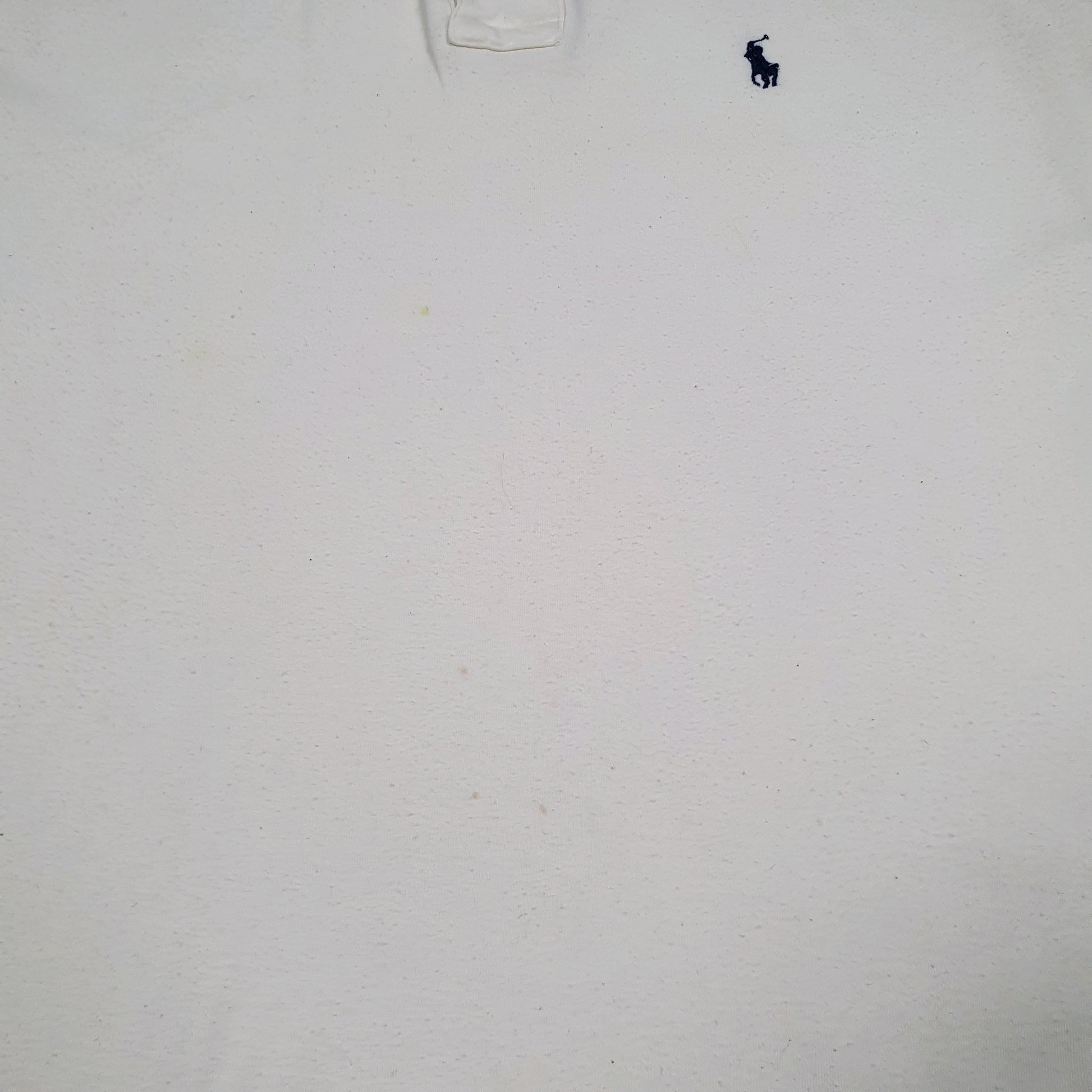 Mens Cream Polo Ralph Lauren Vintage 90s Hoodie Polo Shirt