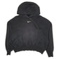 Womens Black Nike Crop Top Baggy Loose Fit Hoodie Jumper