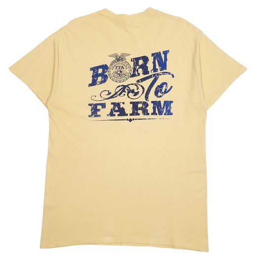 Mens Yellow Gildan   T Shirt