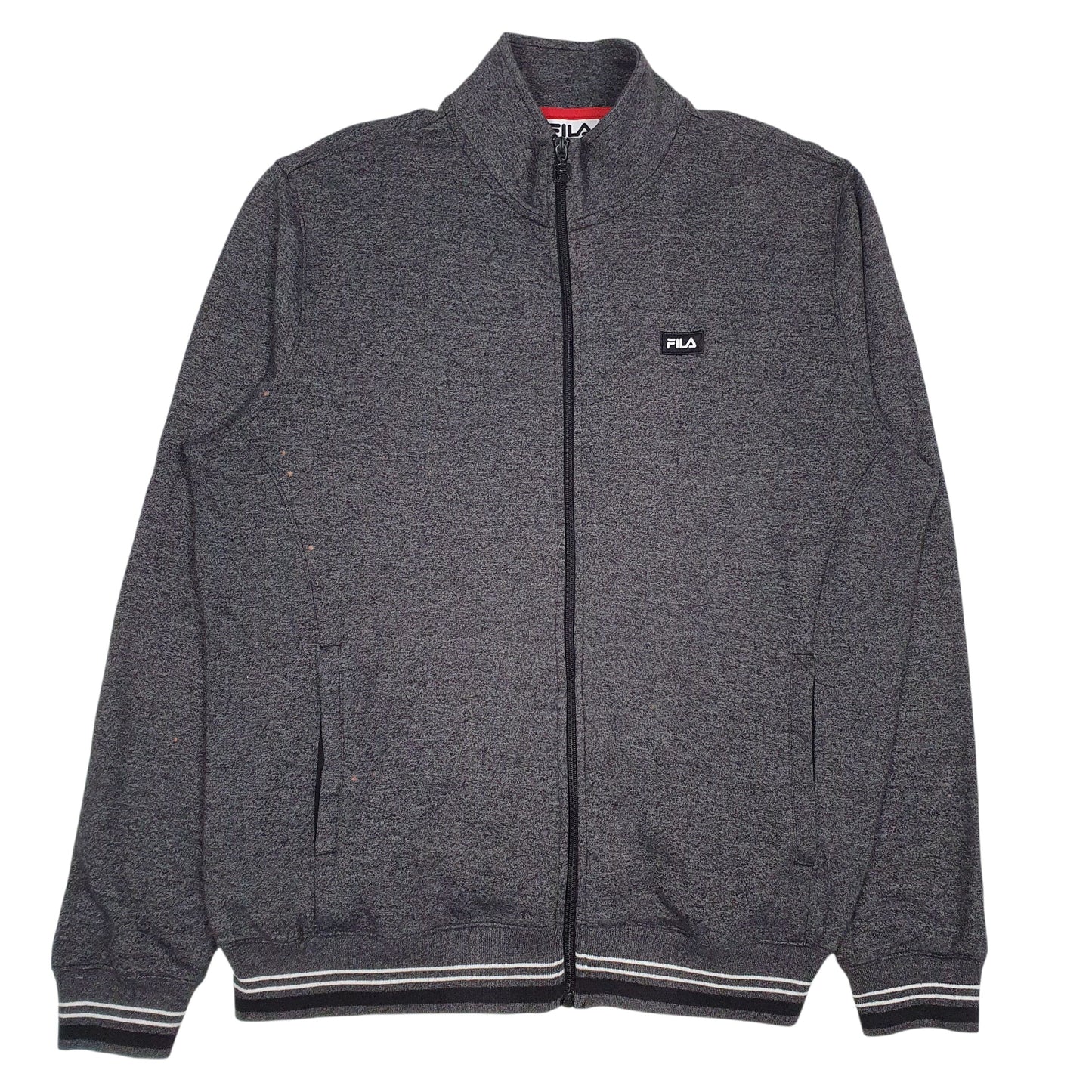Mens Grey Fila  Full Zip Jumper