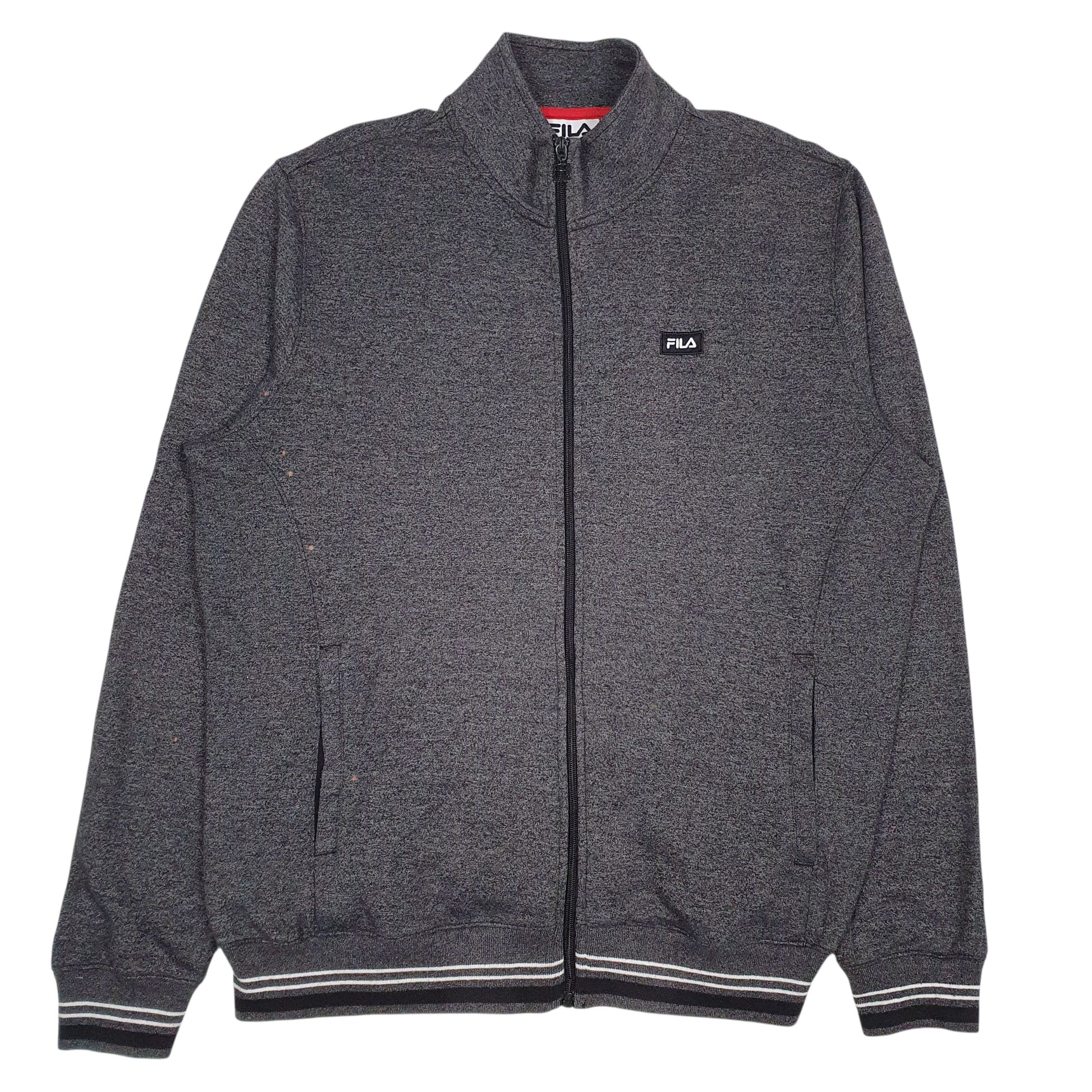 Mens Grey Fila  Full Zip Jumper