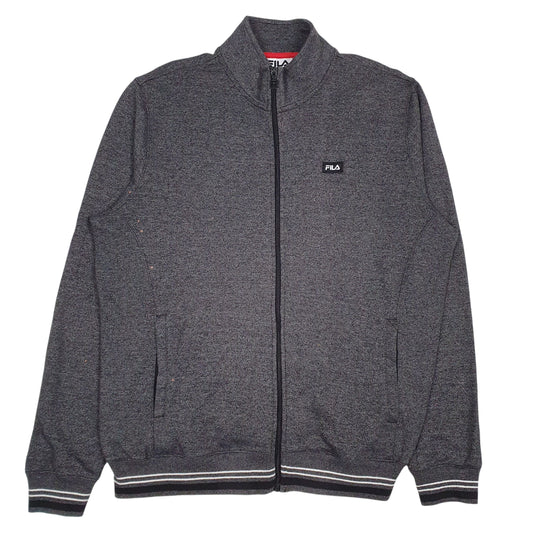 Mens Grey Fila  Full Zip Jumper