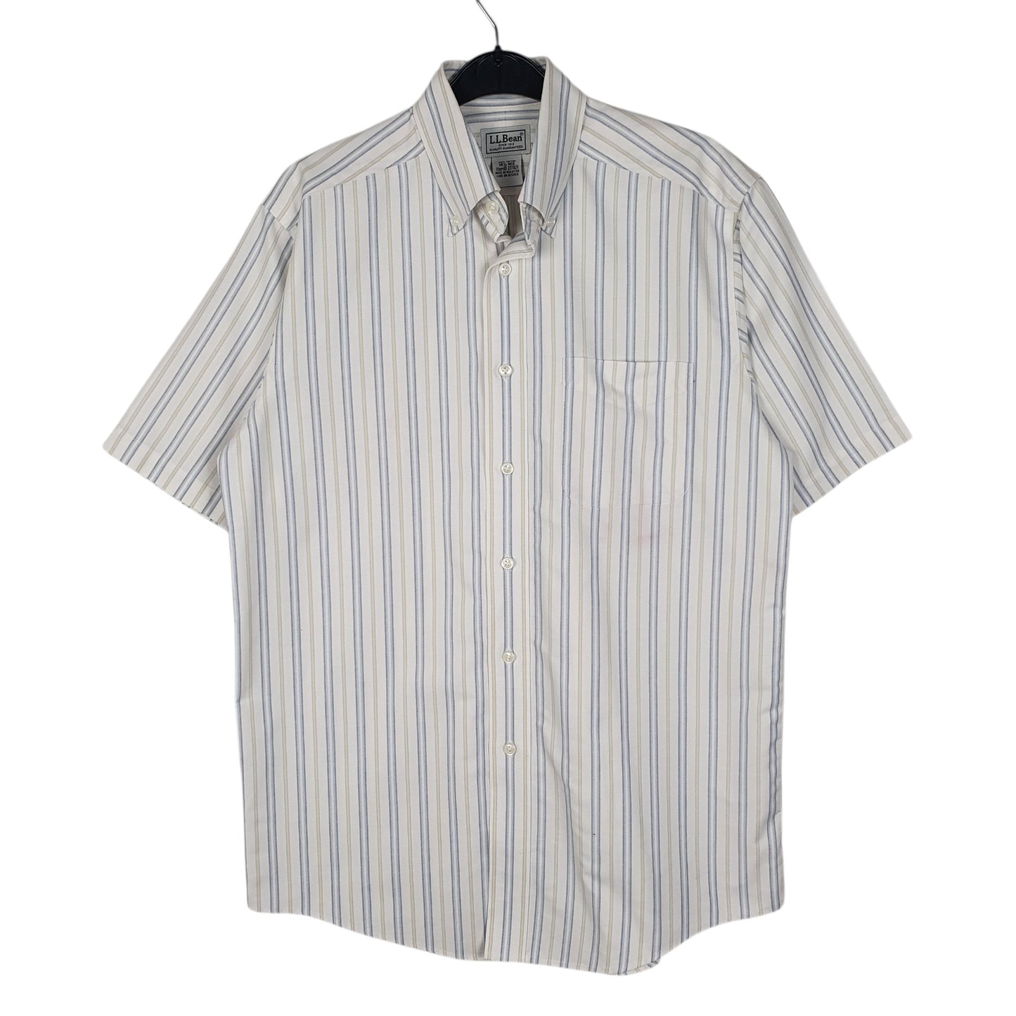 Mens White L.L.Bean  Short Sleeve Shirt