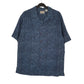 Mens Navy L.L.Bean Paisley Short Sleeve Shirt