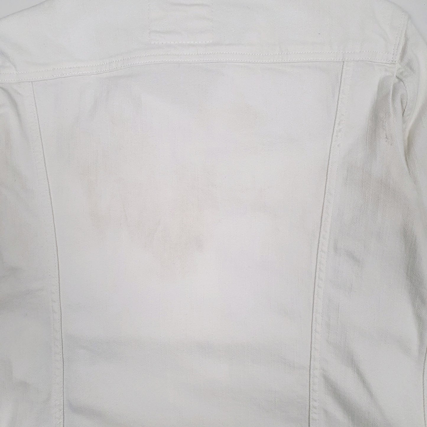 Womens White Levis Type 3 Trucker Crewneck Coat