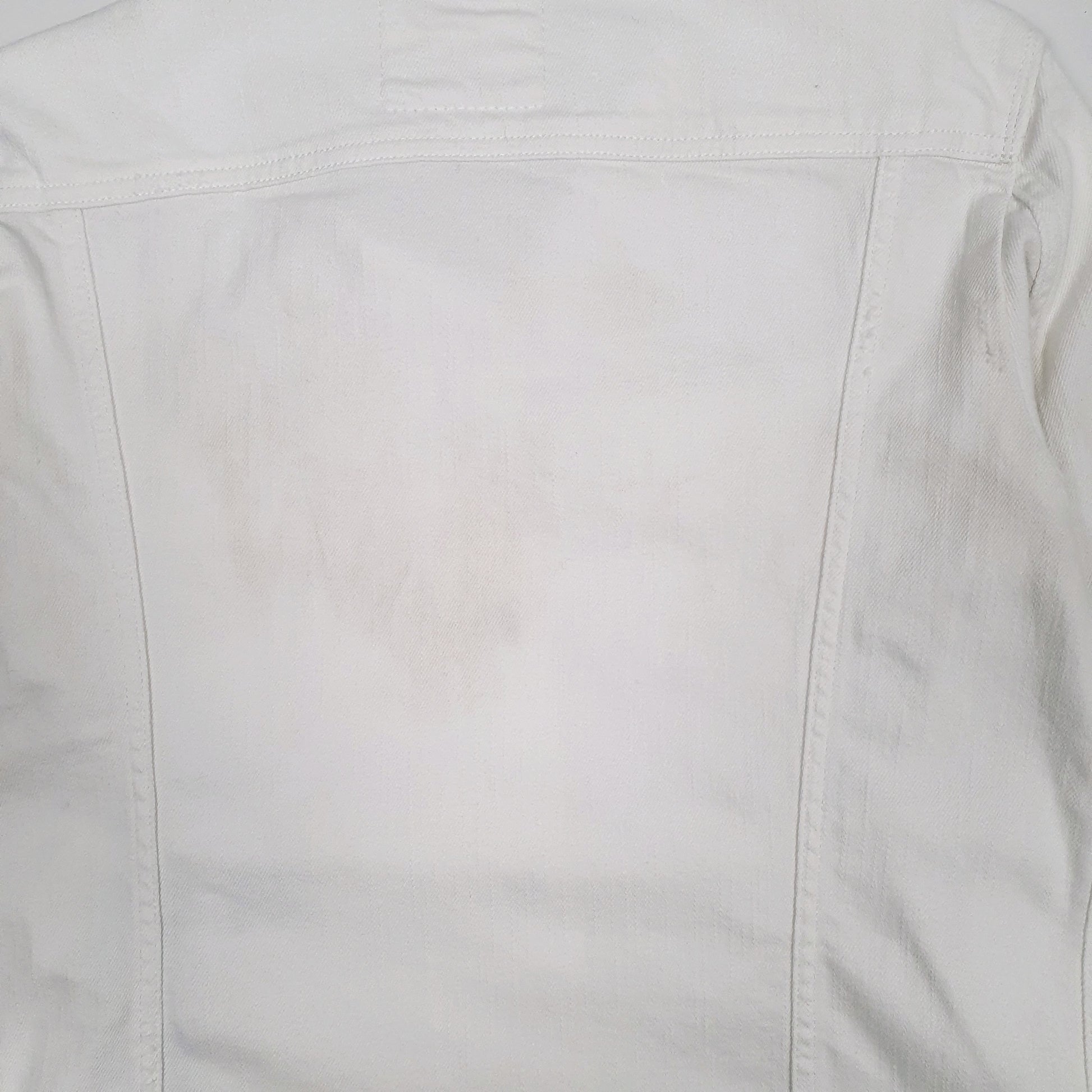 Womens White Levis Type 3 Trucker Crewneck Coat