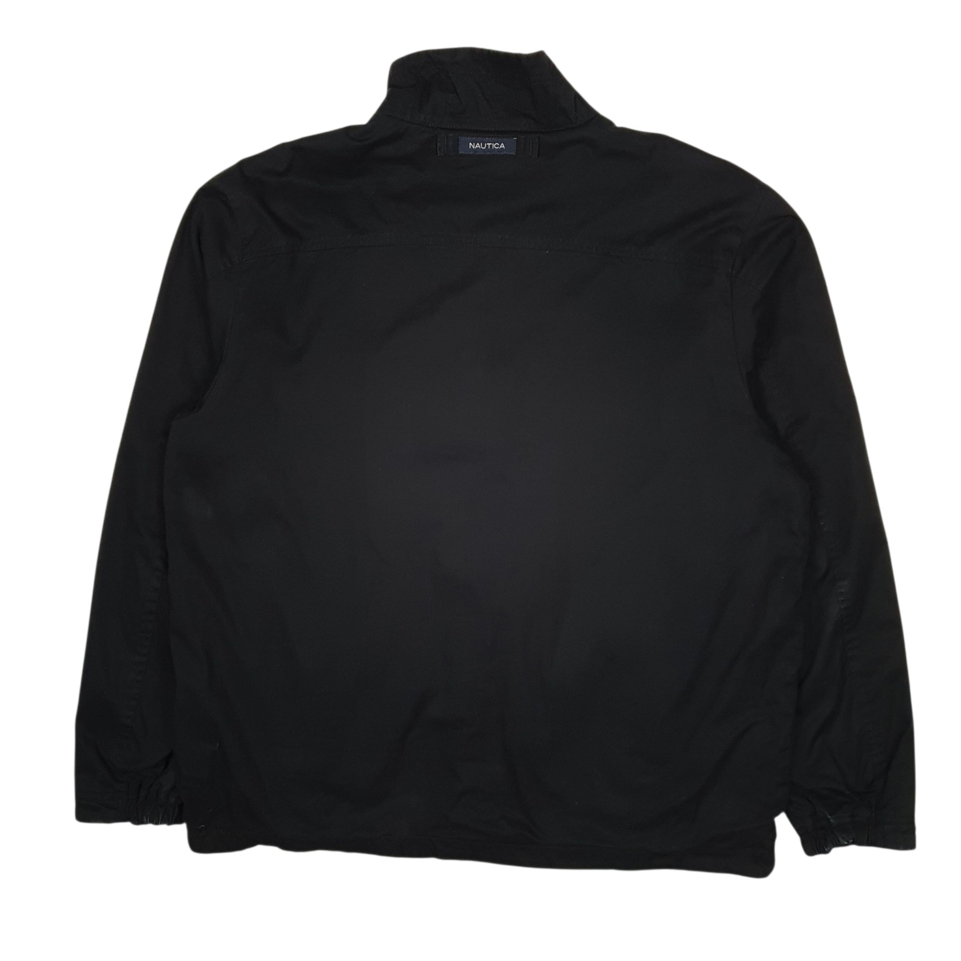 Mens Black Nautica Reversible Fleece  Coat