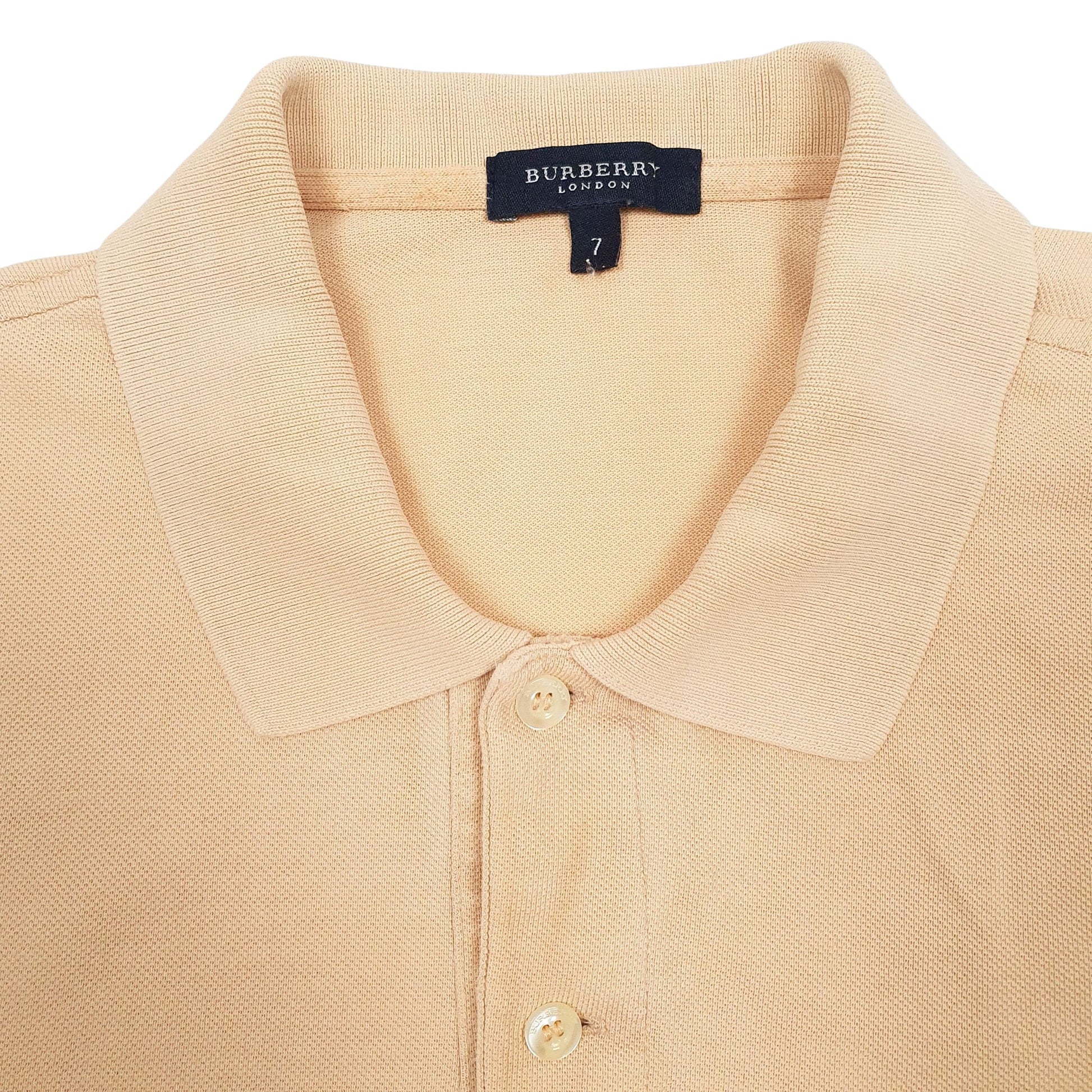 Mens Orange Burberry   Polo Shirt