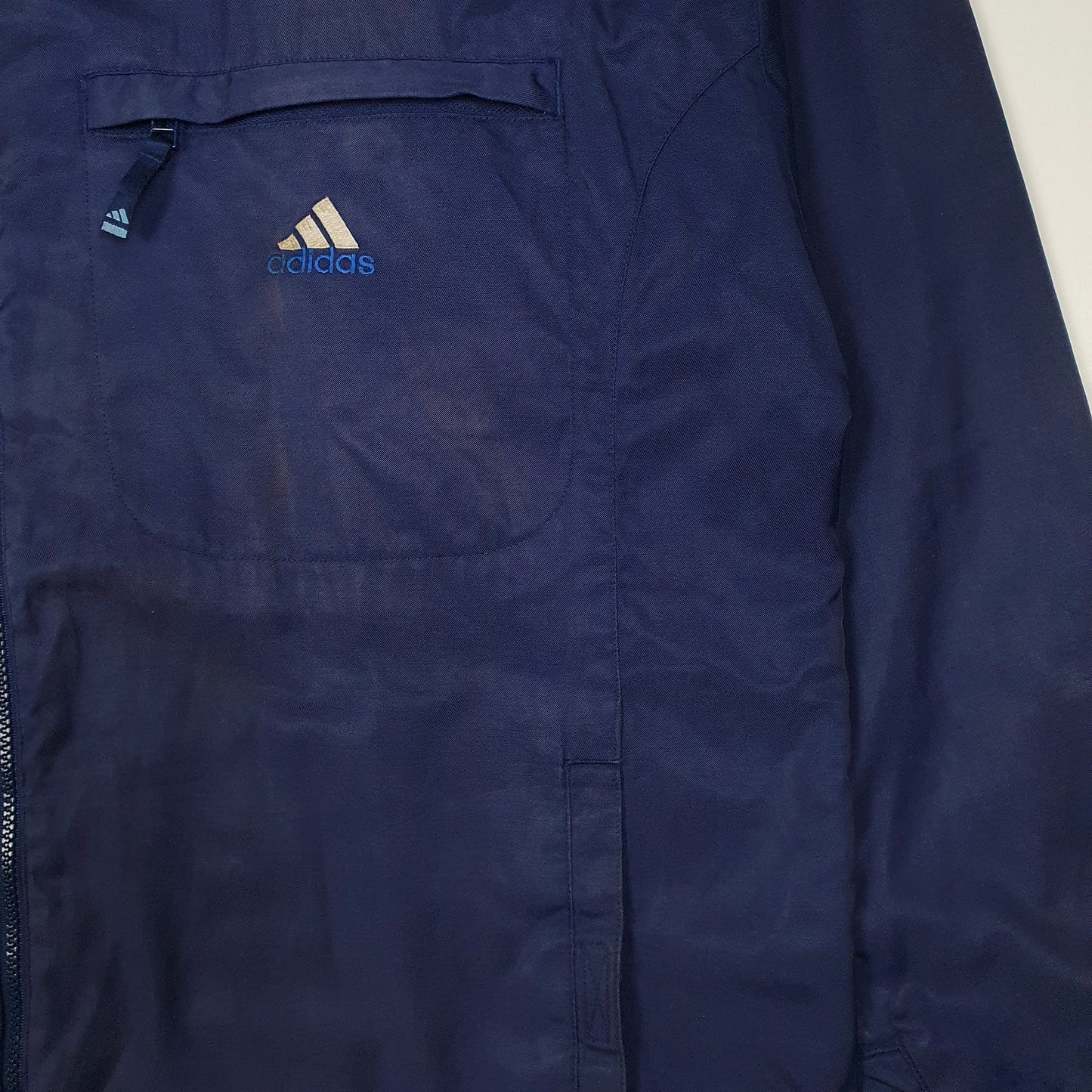 Mens Navy Adidas Vintage 90s Windbreaker  Coat