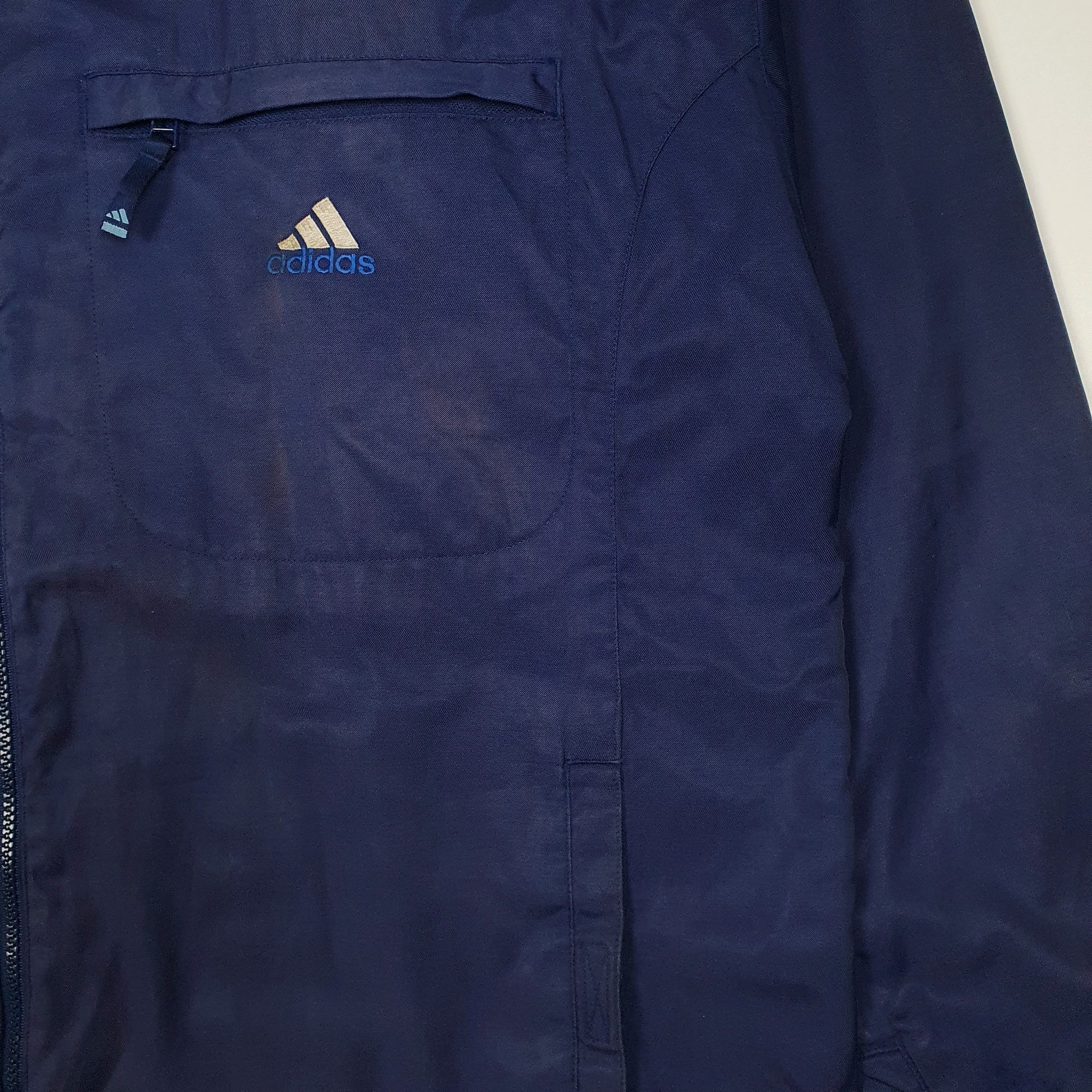 Mens Navy Adidas Vintage 90s Windbreaker  Coat