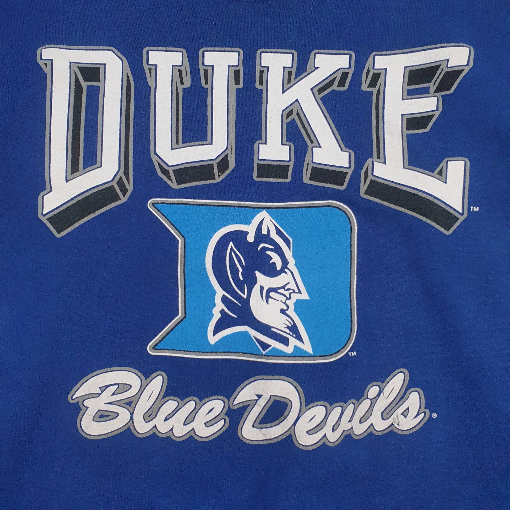 Mens Blue Lee Vintage 90s Made In USA Duke Blue Devils Crewneck Jumper