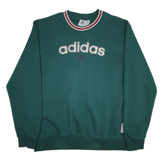 Mens Green The North Face Spellout Crewneck Jumper