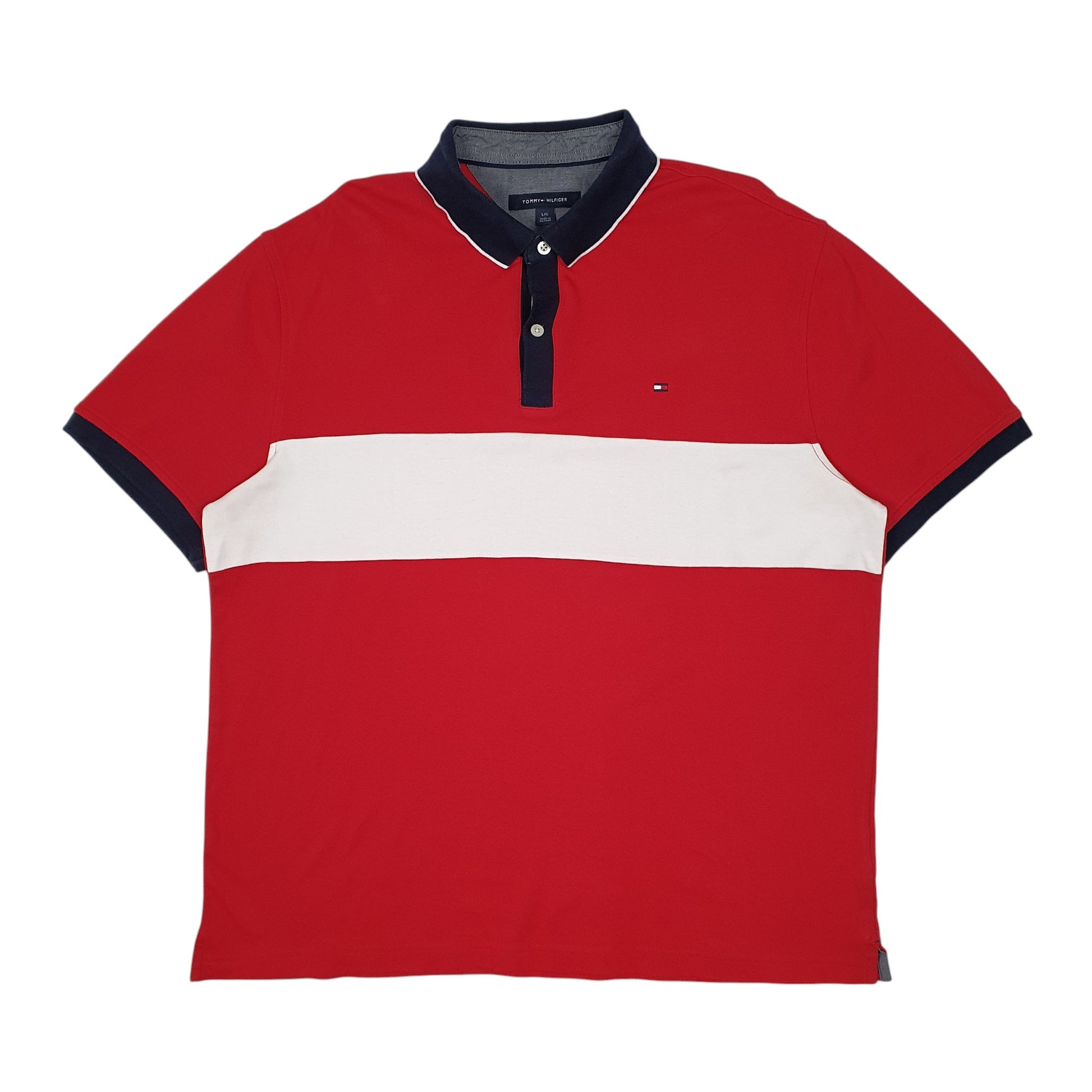 Mens Red Tommy Hilfiger  Short Sleeve Polo Shirt
