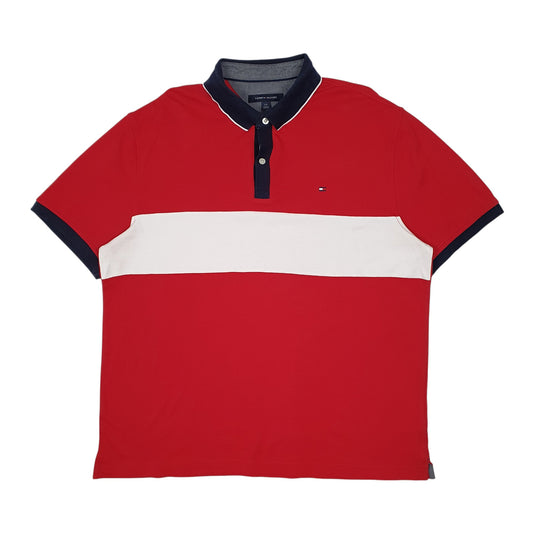Mens Red Tommy Hilfiger  Short Sleeve Polo Shirt