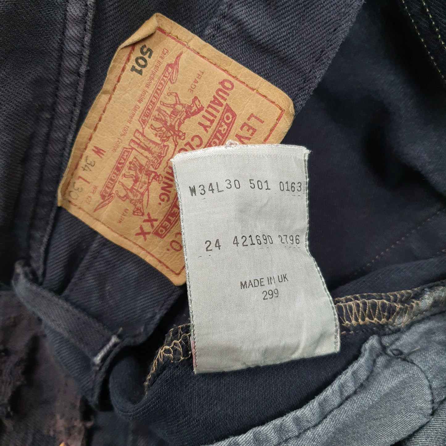 Mens Navy Levis Vintage 90s Quarter Zip Shorts