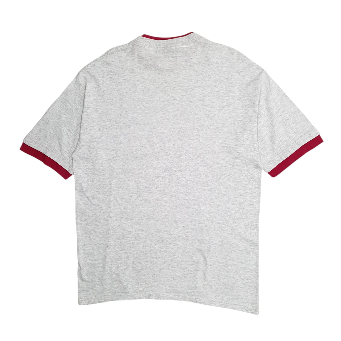 Mens Grey Signal Vintage 90s Made In USA Montana Full Zip T Shirt