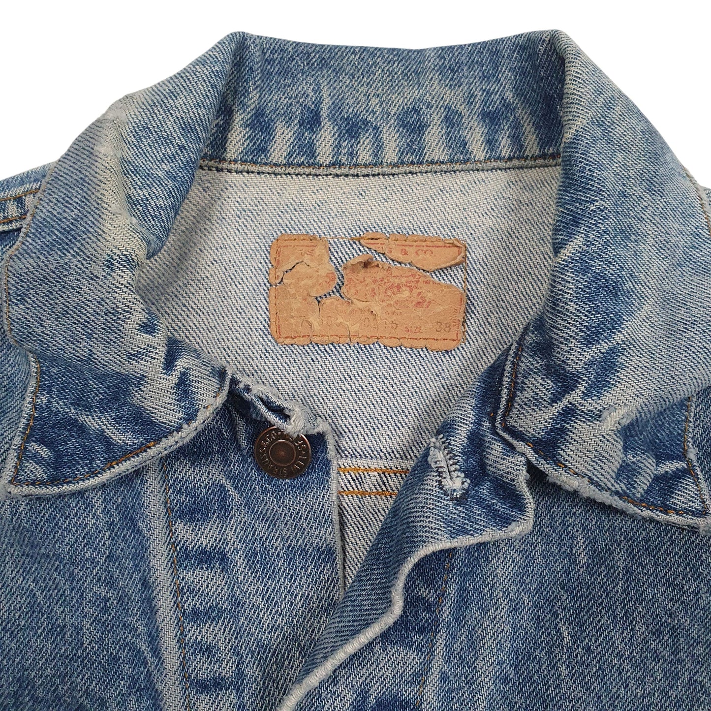 Mens Blue Levis Type 3 Vintage 80s  Coat
