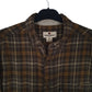 Mens Brown Woolrich Thick Flannel Plaid  Shirt