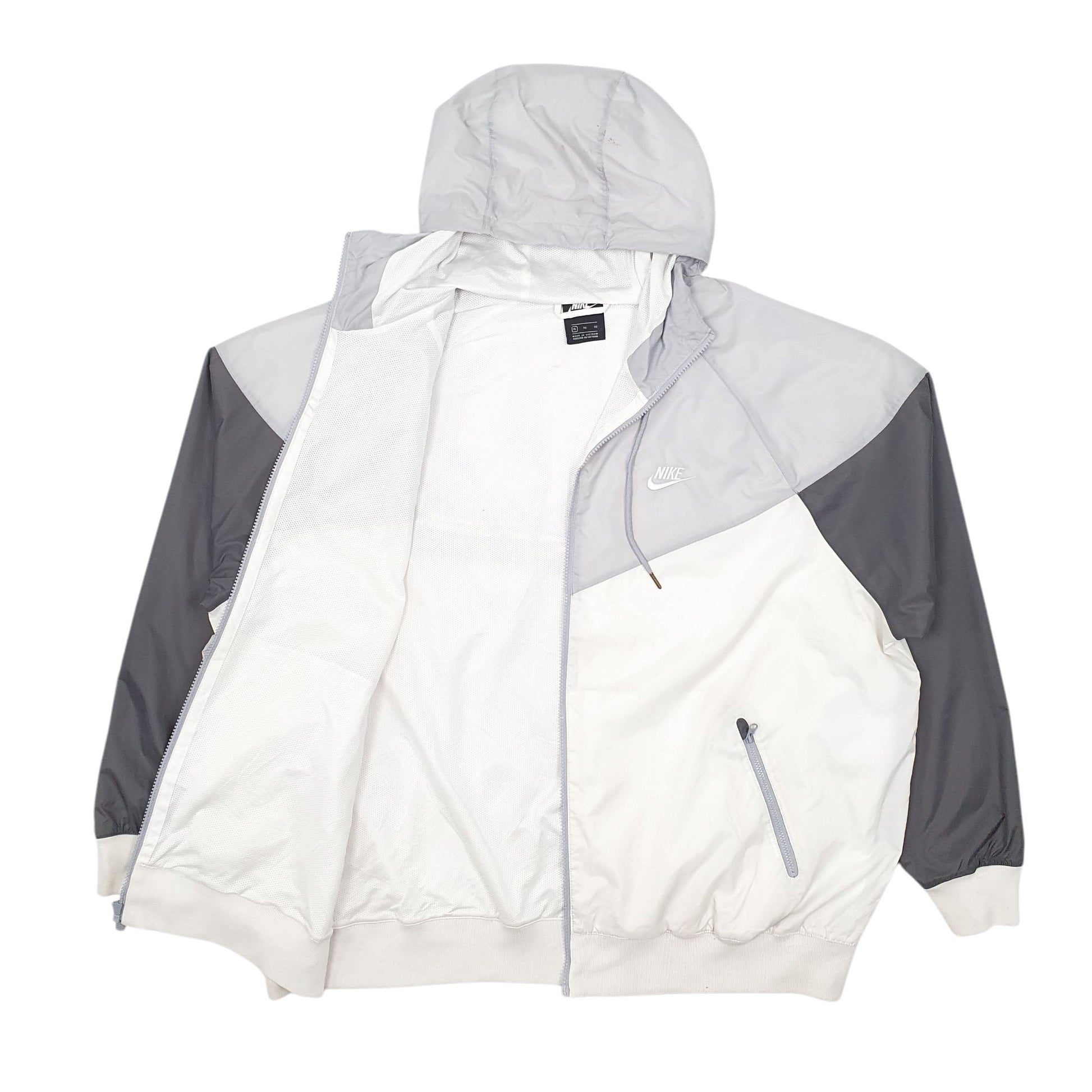 Mens White Nike  Crewneck Coat