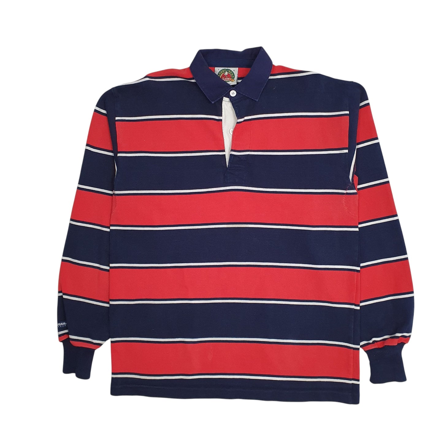 Mens Navy Barbarian Rugby Long Sleeve Polo Shirt