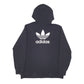 Mens Black Adidas Spellout Full Zip Jumper
