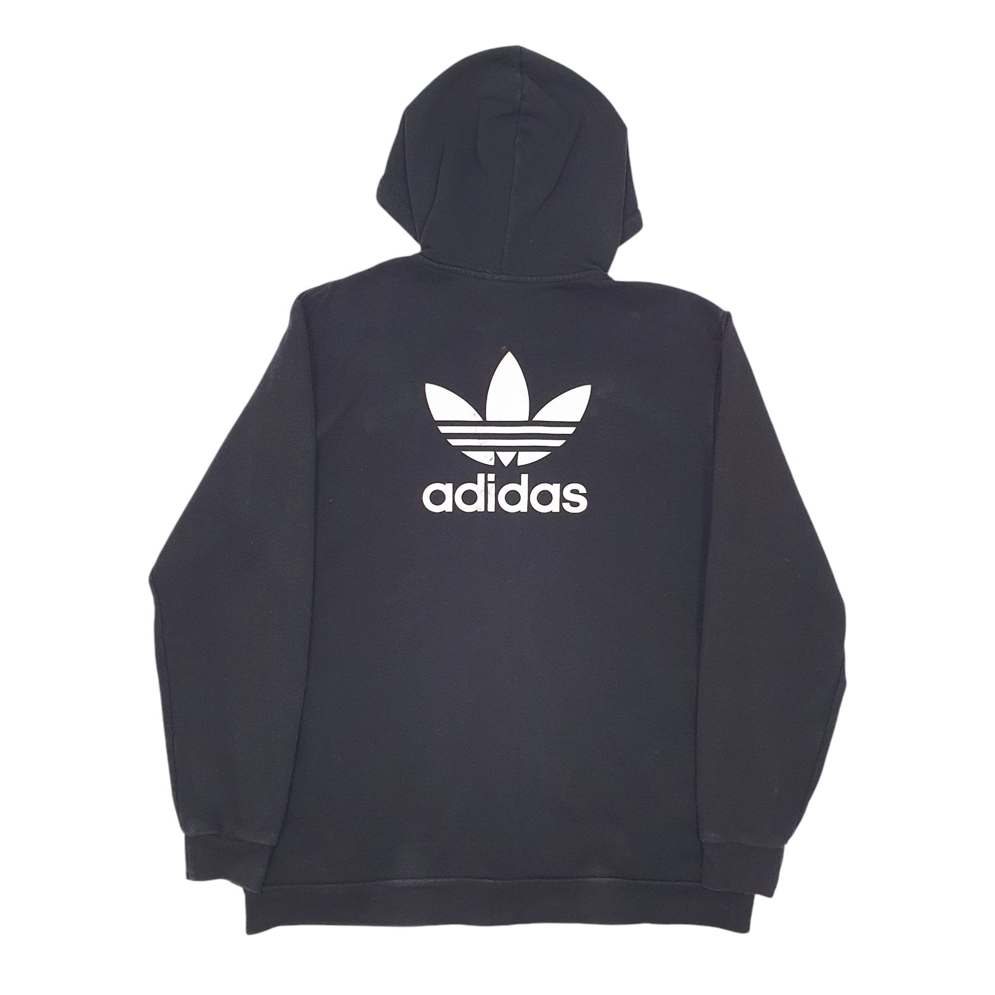 Mens Black Adidas Spellout Full Zip Jumper