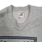 Mens Grey Fruit Of The Loom Vintage 90s Made In USA School Crewneck Jumper