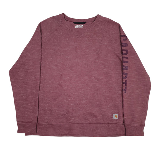 Womens Burgundy Carhartt  Crewneck Jumper