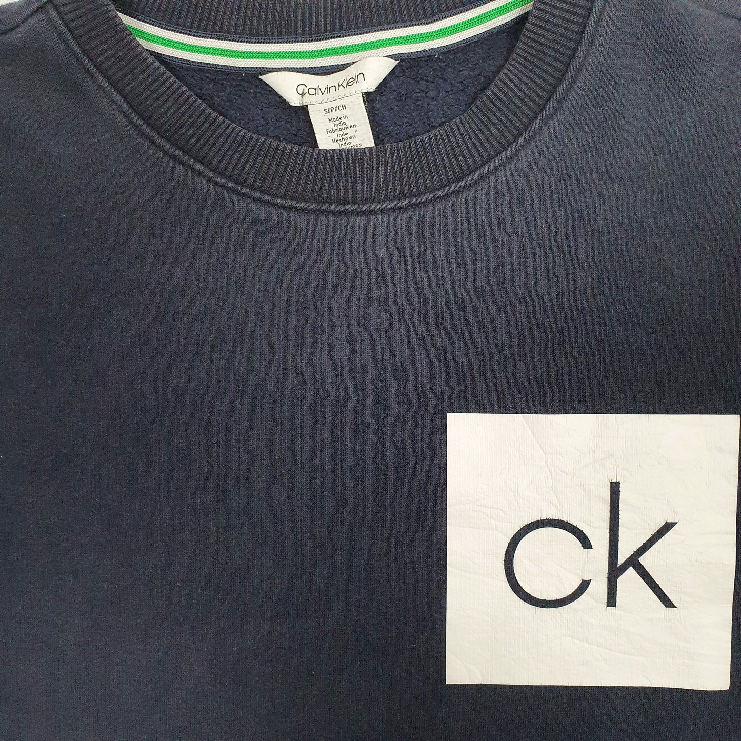 Mens Navy Calvin Klein  Crewneck Jumper