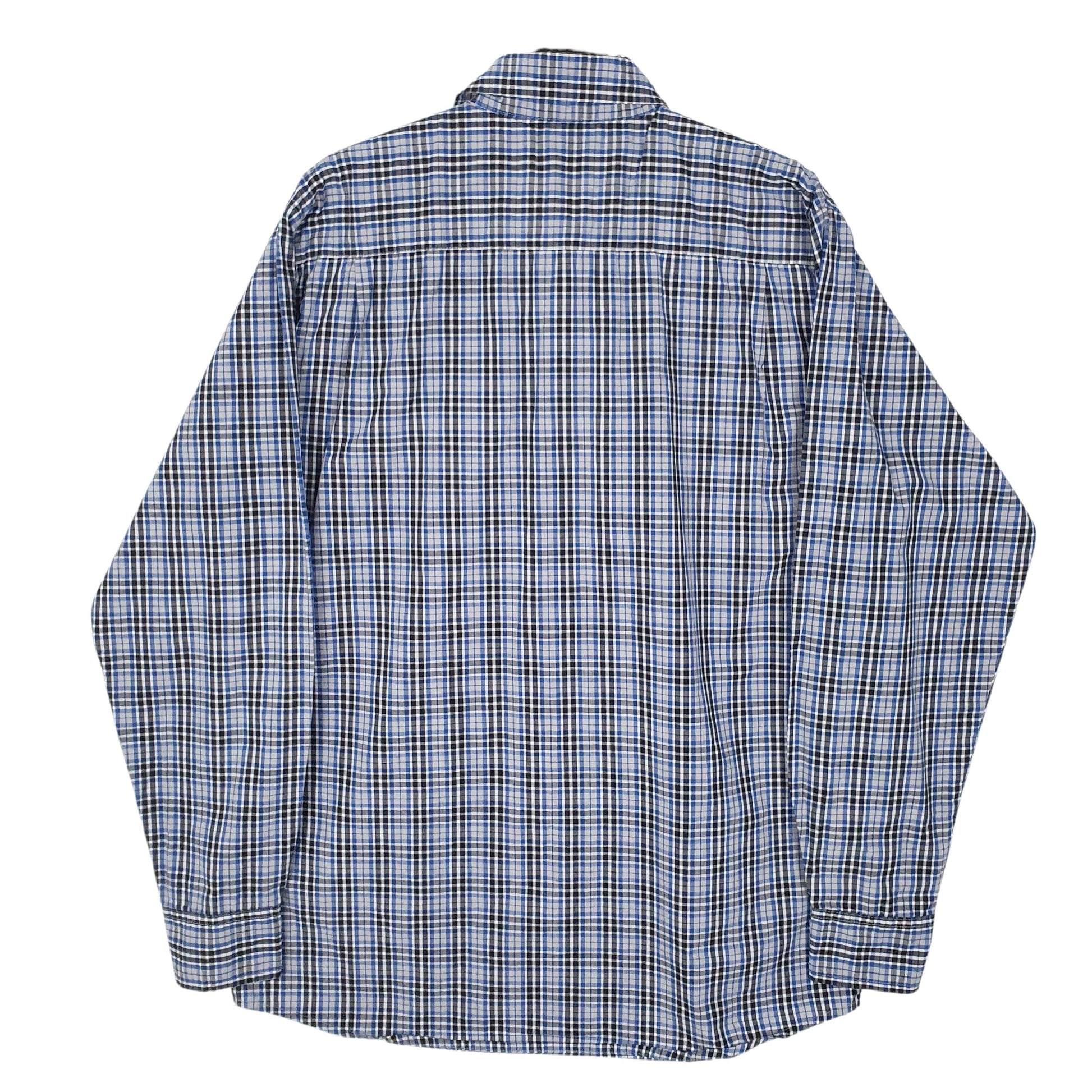 Mens Blue Wrangler Wrinkle Resist  Shirt