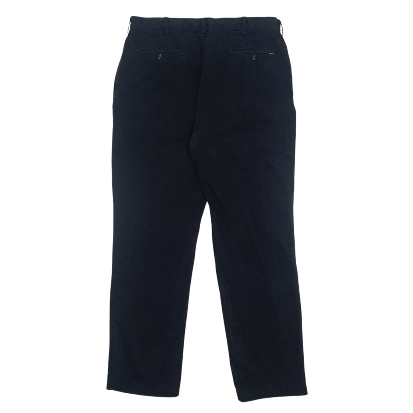 Mens Black Polo Ralph Lauren Classic Fit Double Pleated  Trousers