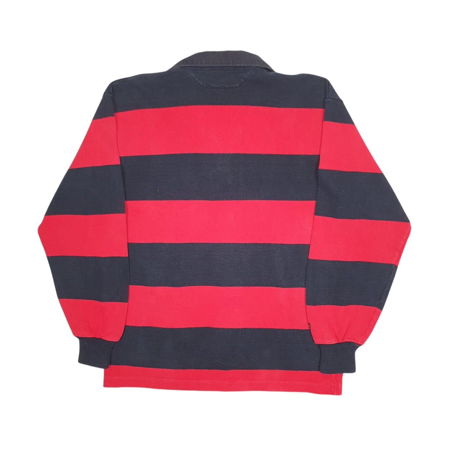 Mens Red Barbarian Rugby Crewneck Polo Shirt