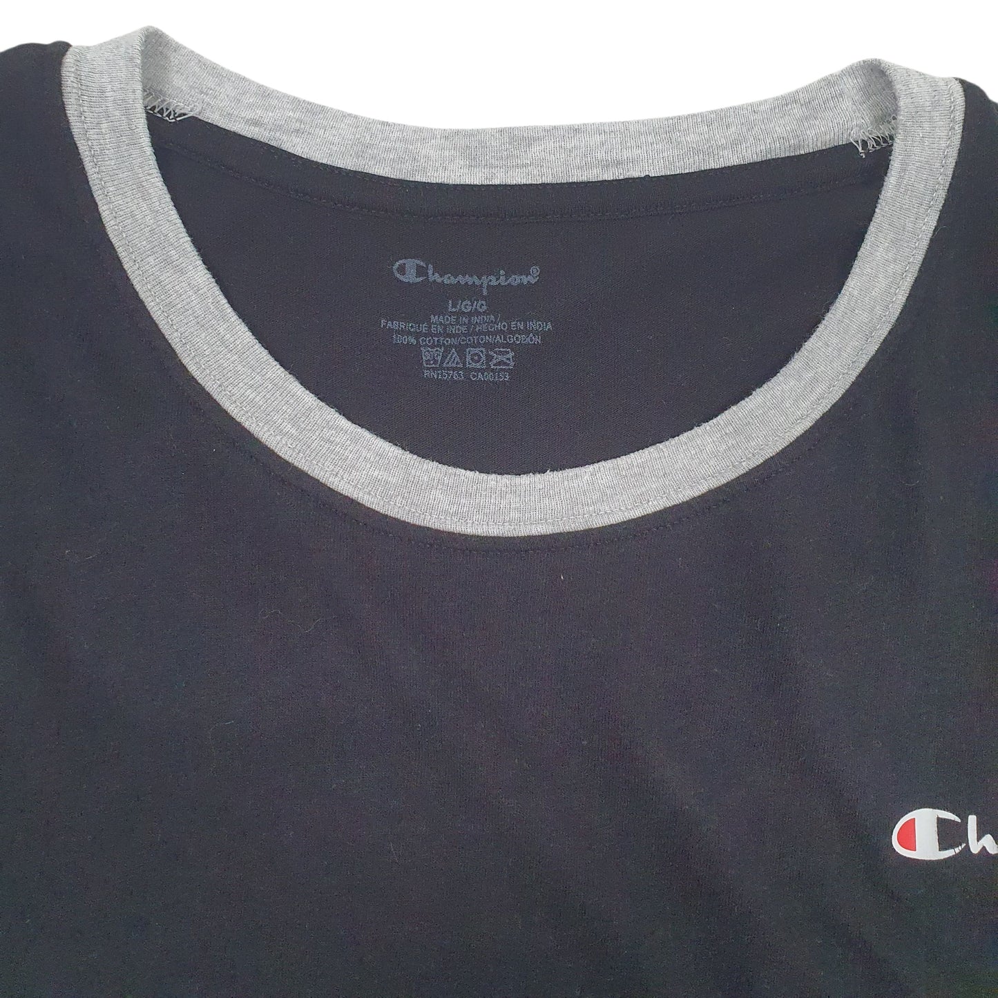 Mens Black Champion   T Shirt