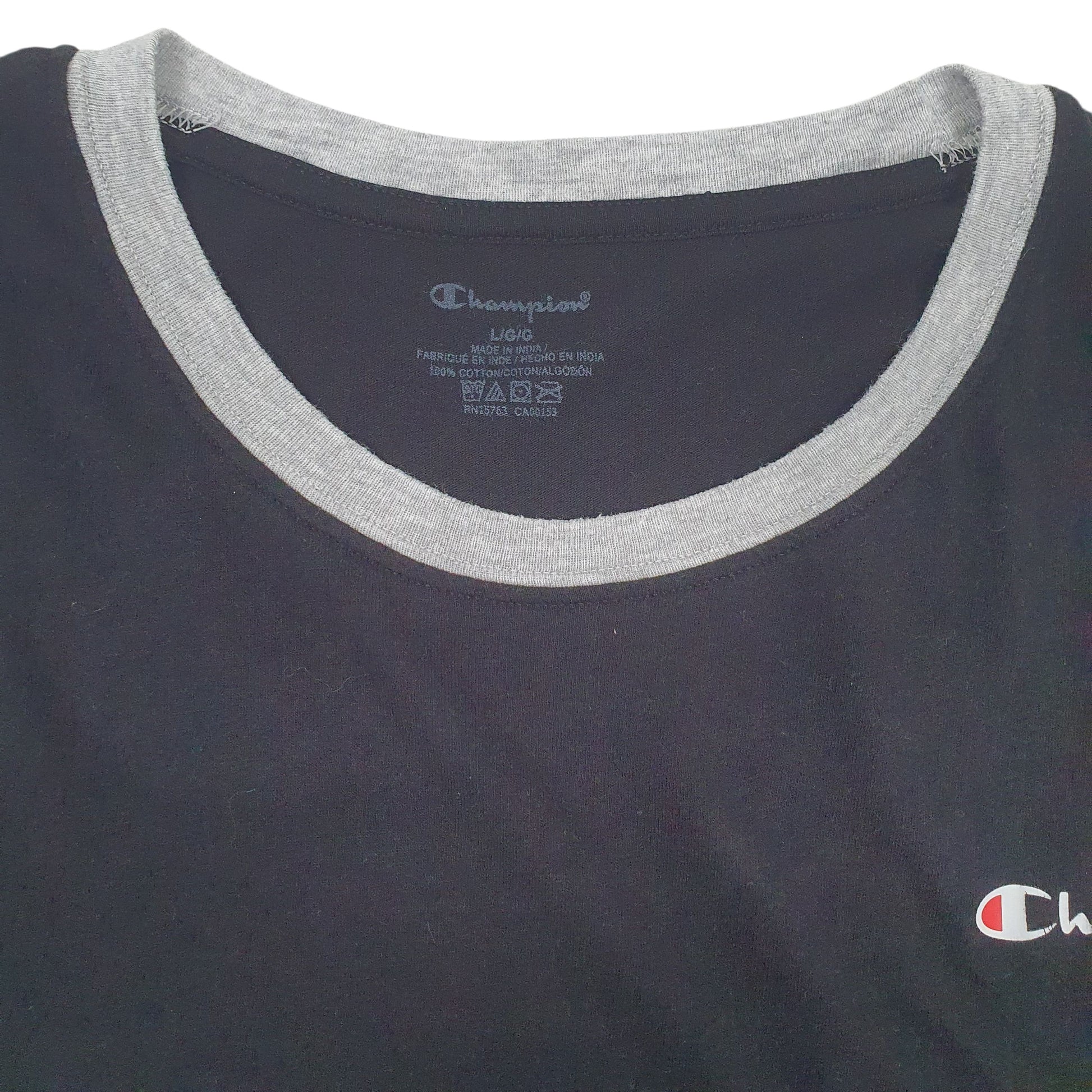 Mens Black Champion   T Shirt