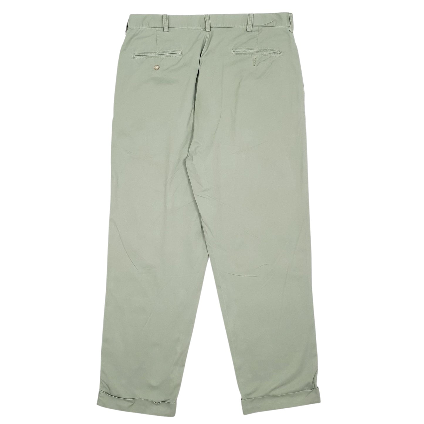 Mens Green Polo Ralph Lauren Hammond Pant Pleated  Trousers