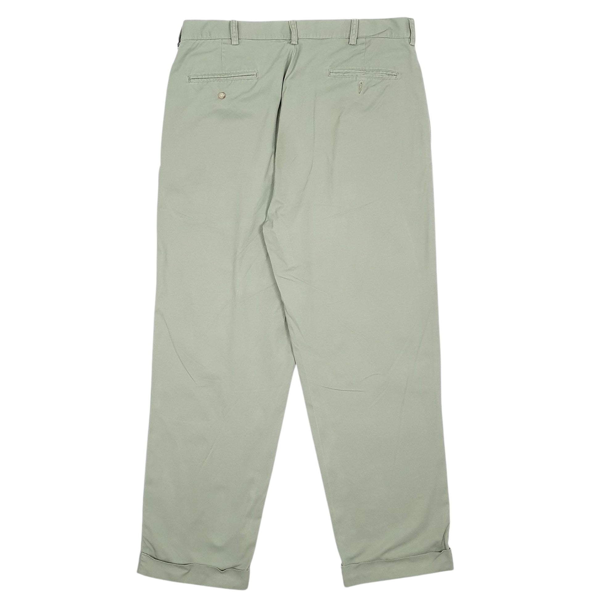 Mens Green Polo Ralph Lauren Hammond Pant Pleated  Trousers