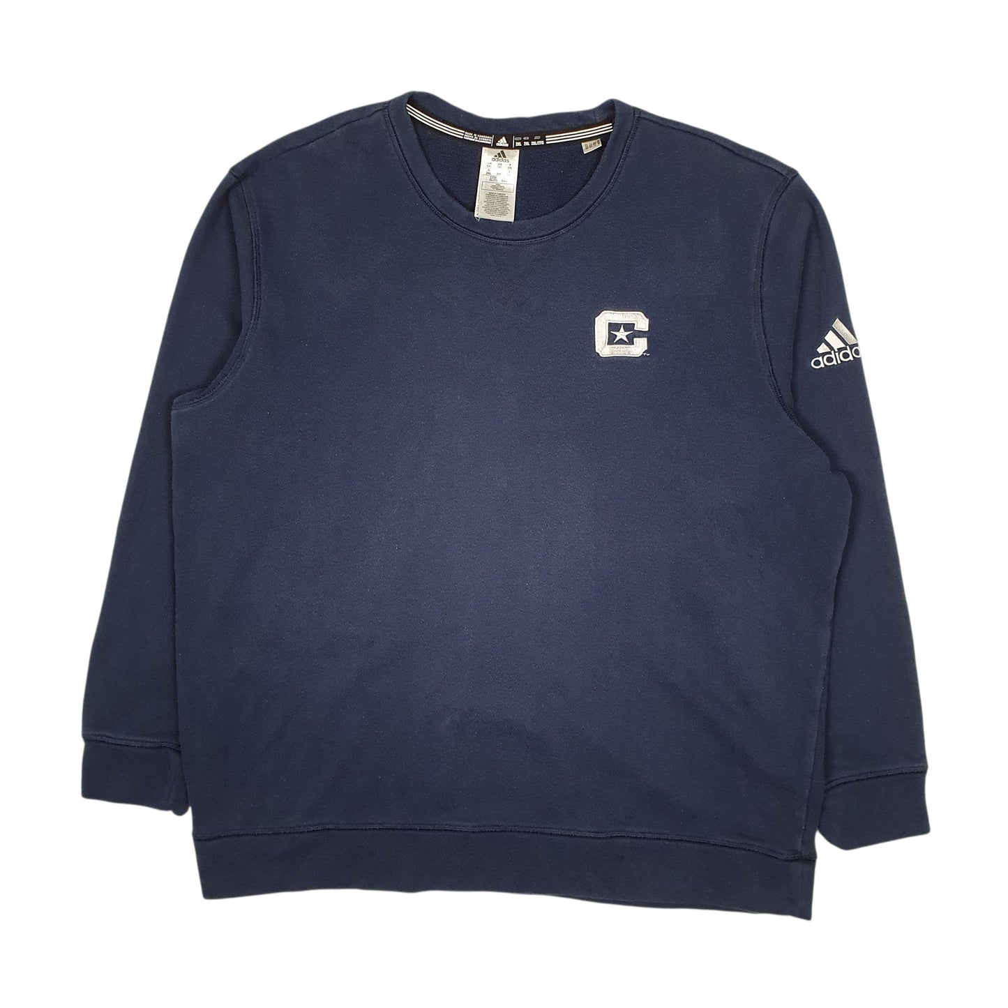 Mens Navy Adidas  Crewneck Jumper