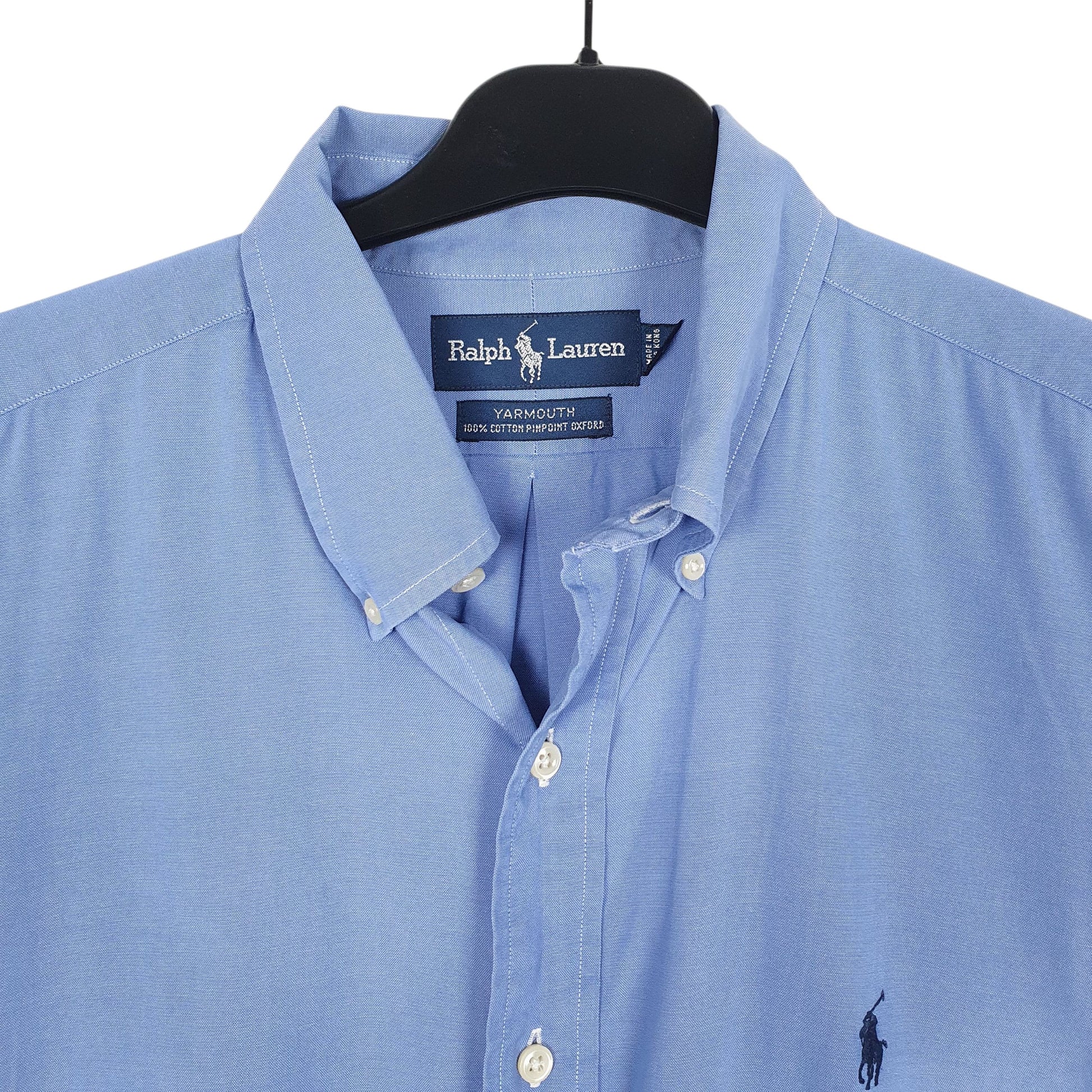 Mens Blue Ralph Lauren Pinpoint Oxford  Shirt