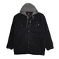 Mens Black Wrangler Hoodie Bomber Chore  Coat