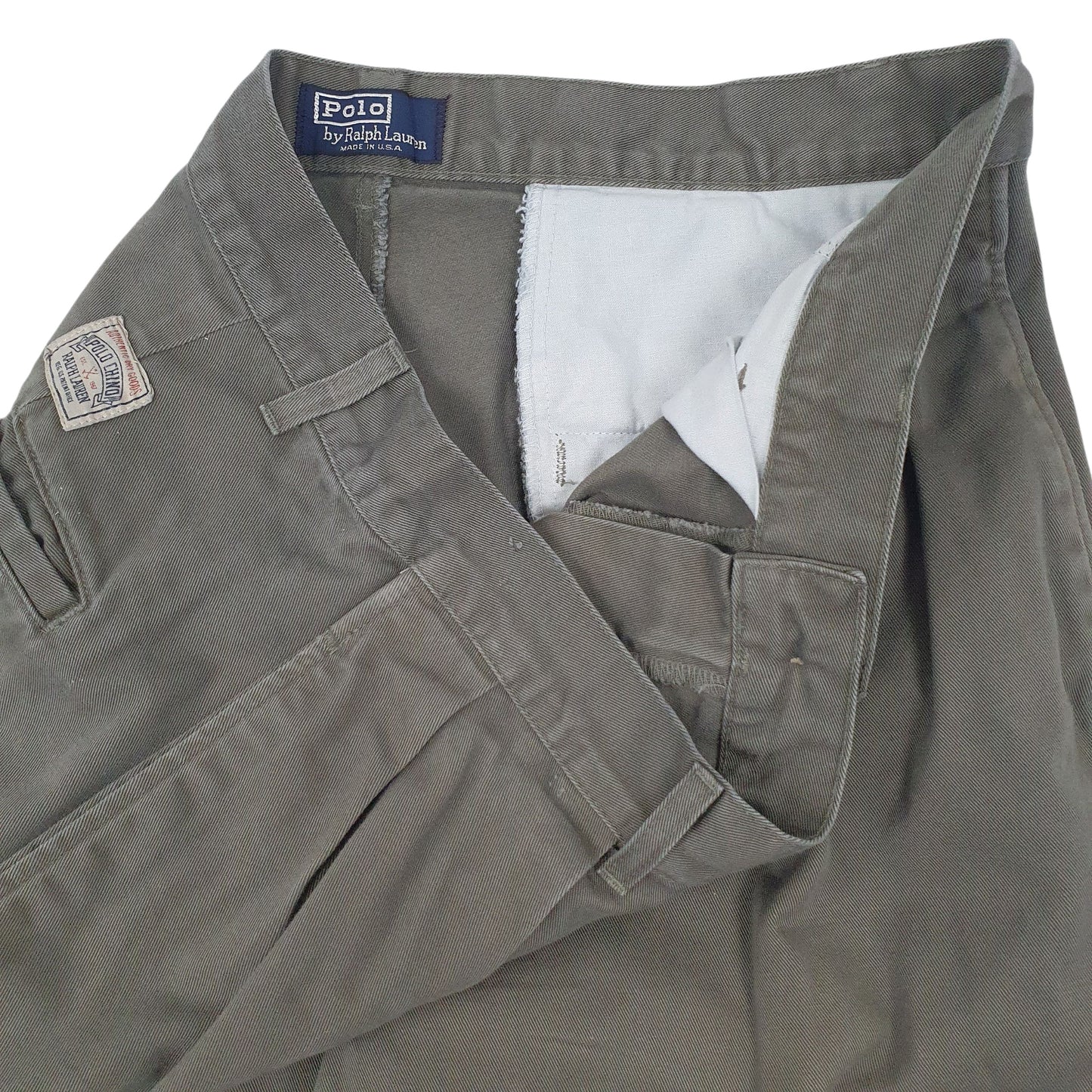 Mens Grey Polo Ralph Lauren Vintage Made In USA  Trousers