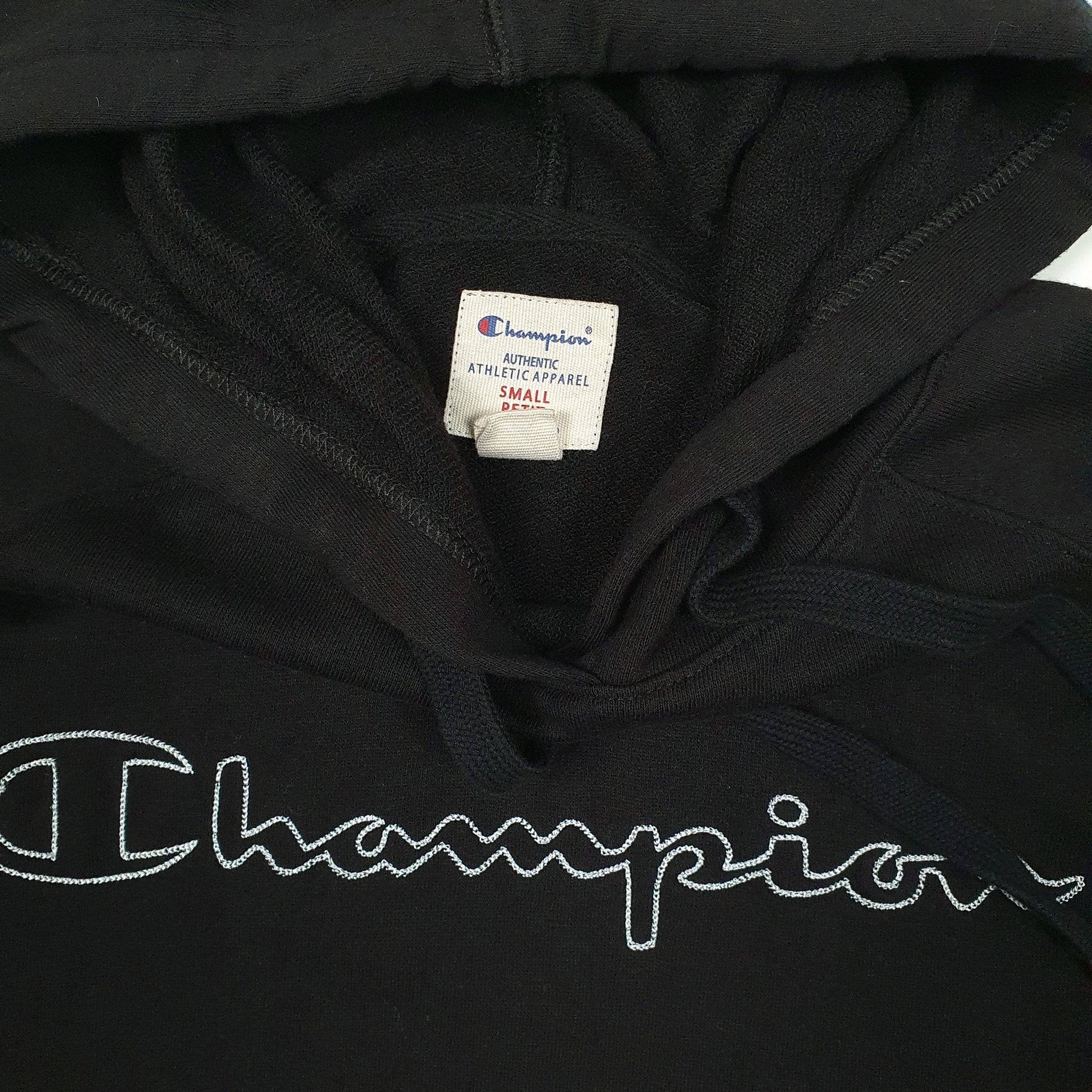 Womens Black Champion Lightweight Hoodie Jumper