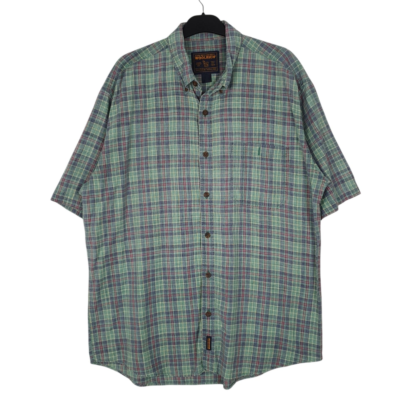 Mens Green Woolrich  Short Sleeve Shirt