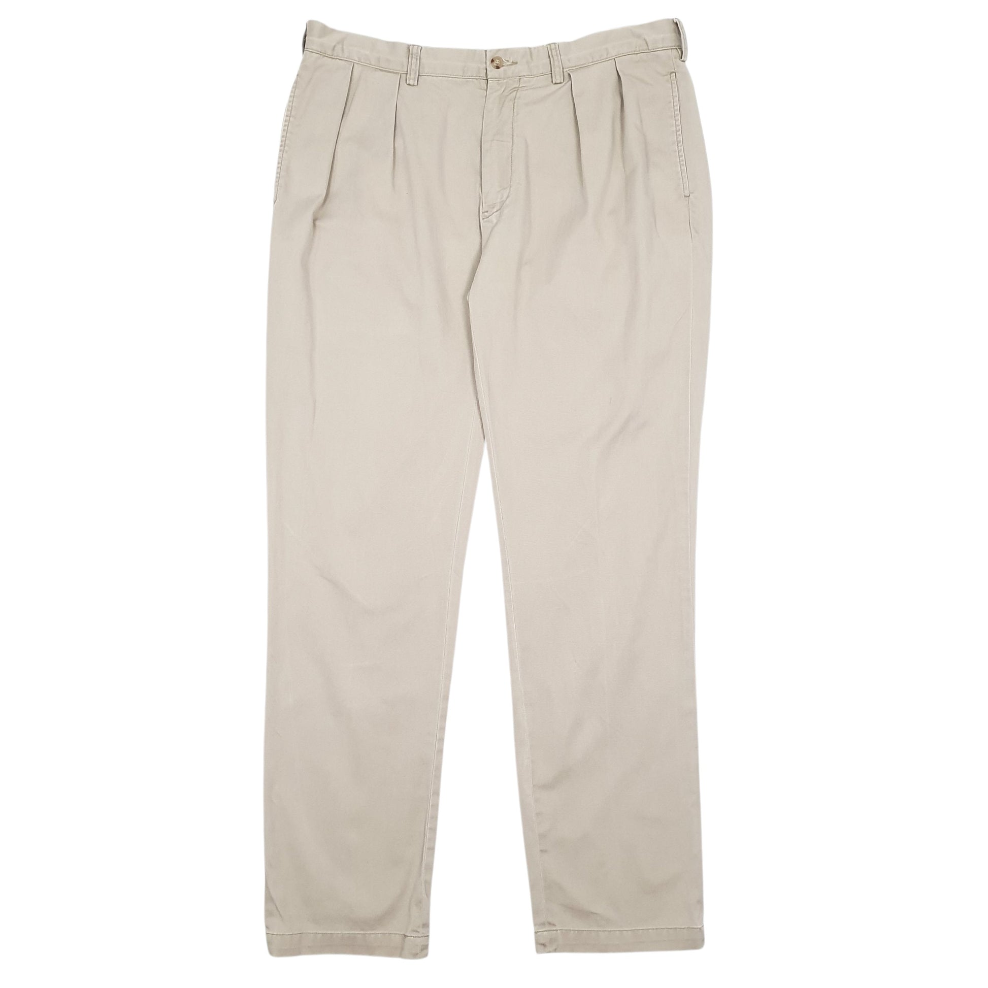Mens Grey Polo Ralph Lauren Classic Fit Pleated Chino Trousers