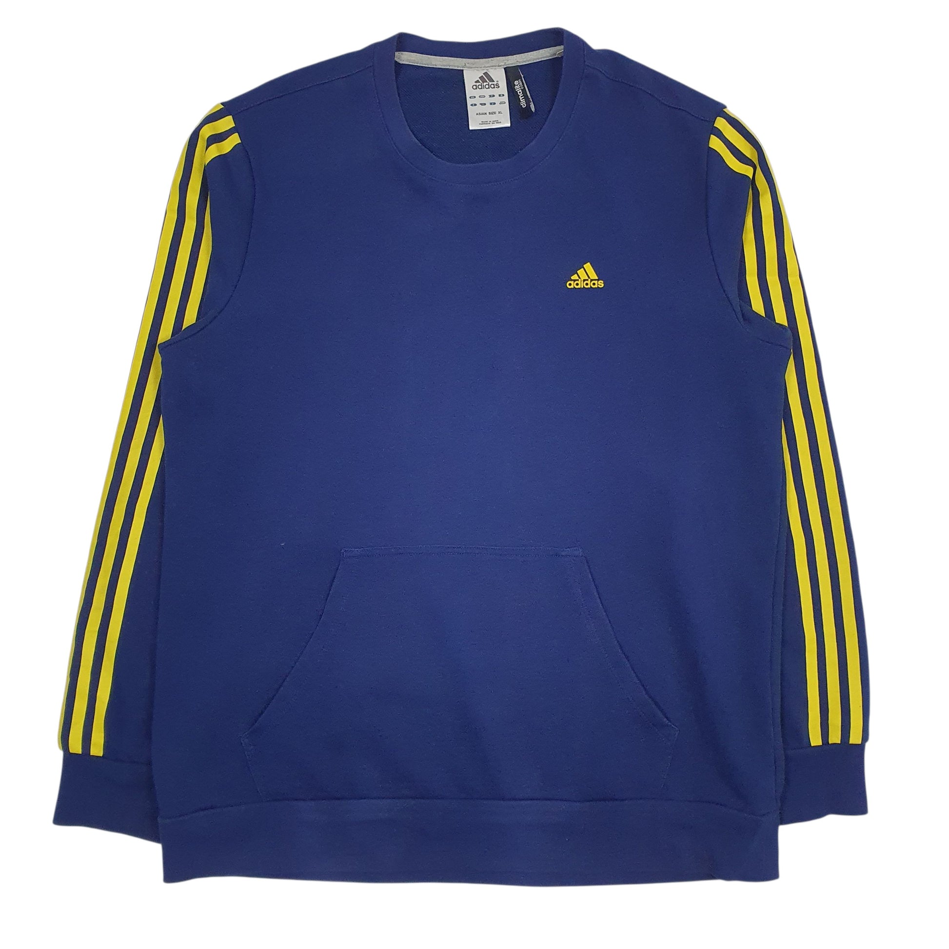 Mens Navy Adidas Climalite Crewneck Jumper