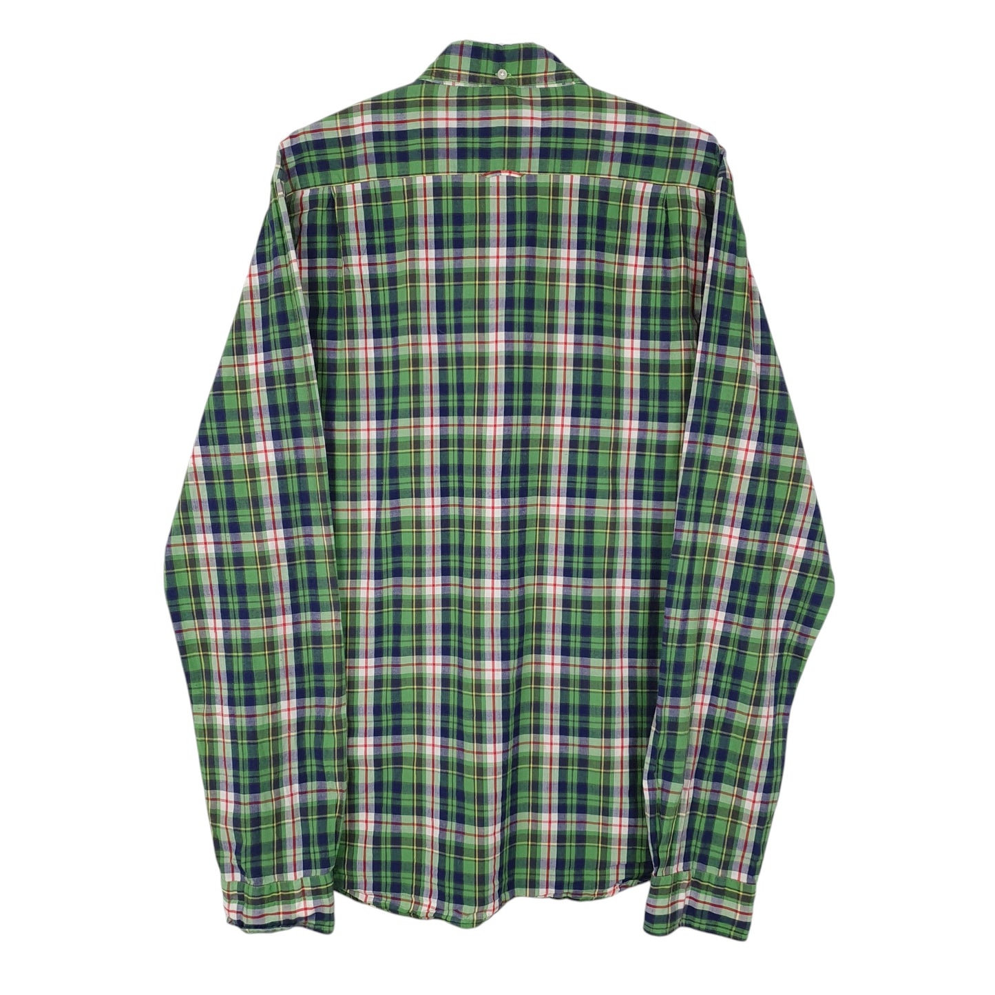 Mens Green GANT The Hugger Madras  Shirt