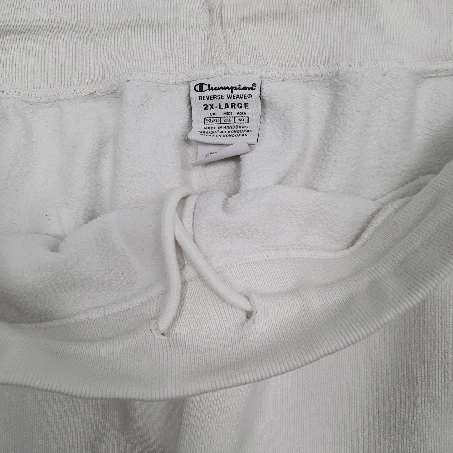 Mens White Champion Reverse Weave  Trousers