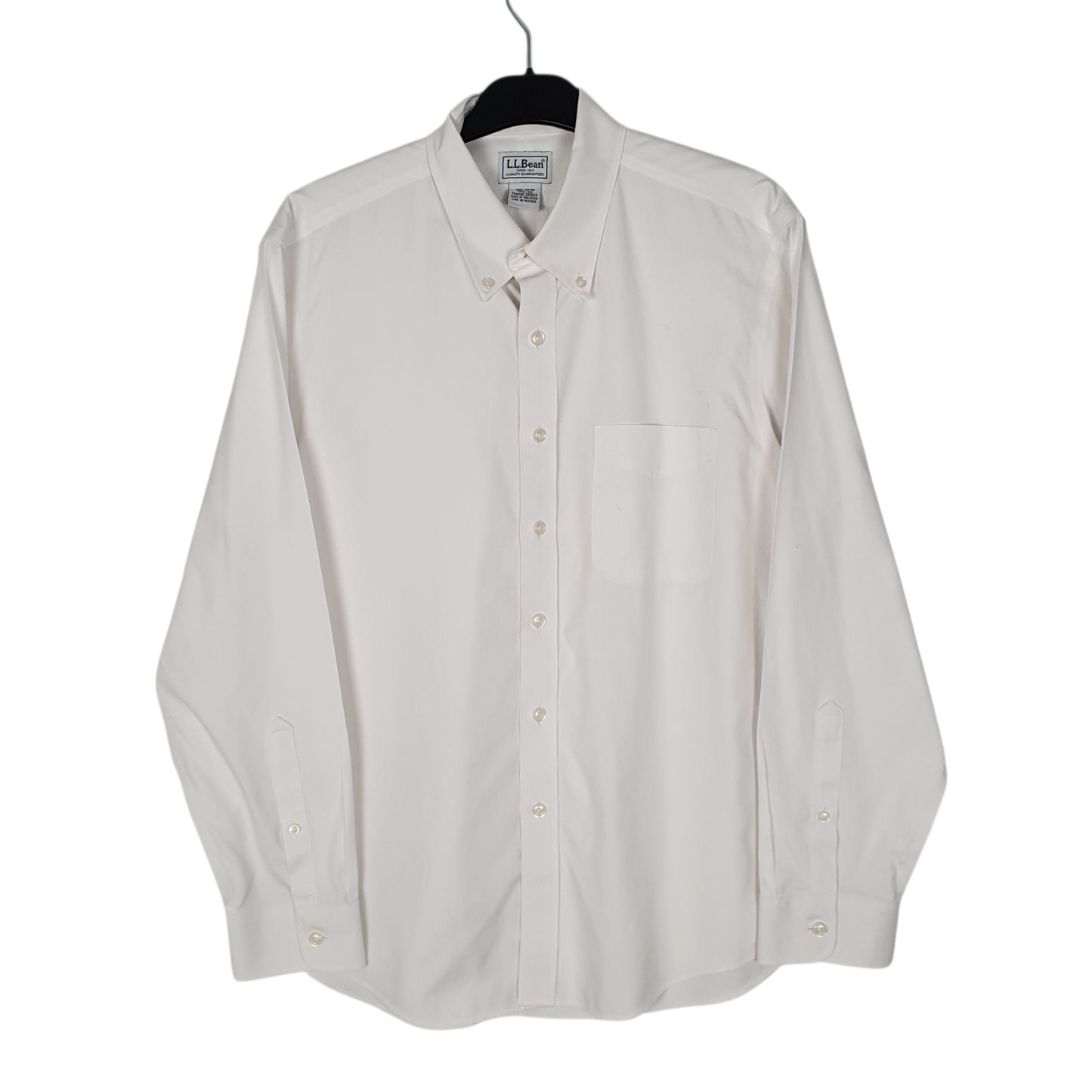 Mens White L.L.Bean  Long Sleeve Shirt